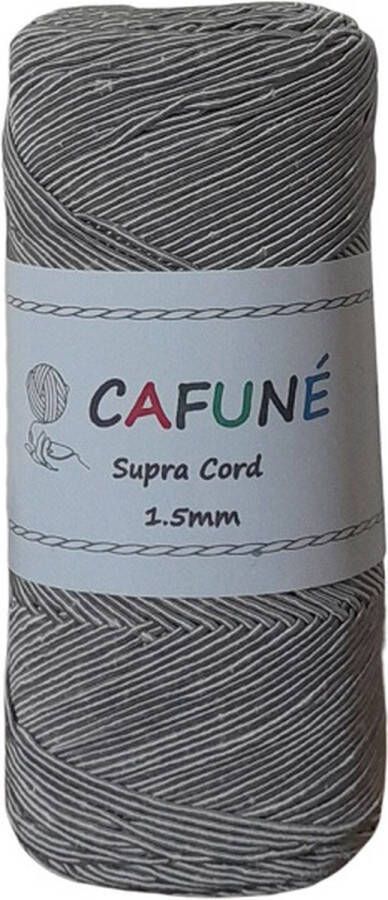 Cafuné Supra koord Grijs-1 5mm-200gr-200mt-Sieradenkoord-Haken-Macramé-Buiskoord