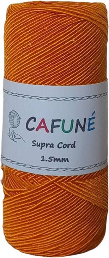 Cafuné Supra koord Oranje-1 5mm-200gr-200mt-Sieradenkoord-Haken-Macramé-Buiskoord