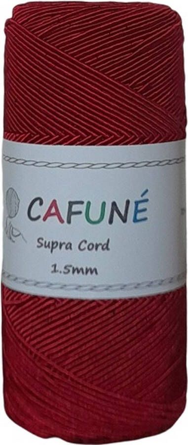 Cafuné Supra koord Rood-1 5mm-200gr-200mt-Sieradenkoord-Haken-Macramé-Buiskoord