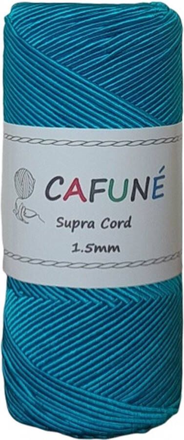 Cafuné Supra koord Turquoise-1 5mm-200gr-200mt-Sieradenkoord-Haken-Macramé-Buiskoord