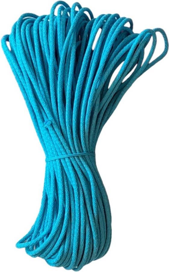 Cafuné Tress Koord- Manden Touw-Turquoise-6-7mm-50mt-1kg- Opbergmand-Mand-Hoed-Kleed-Naaien-Naaimachine
