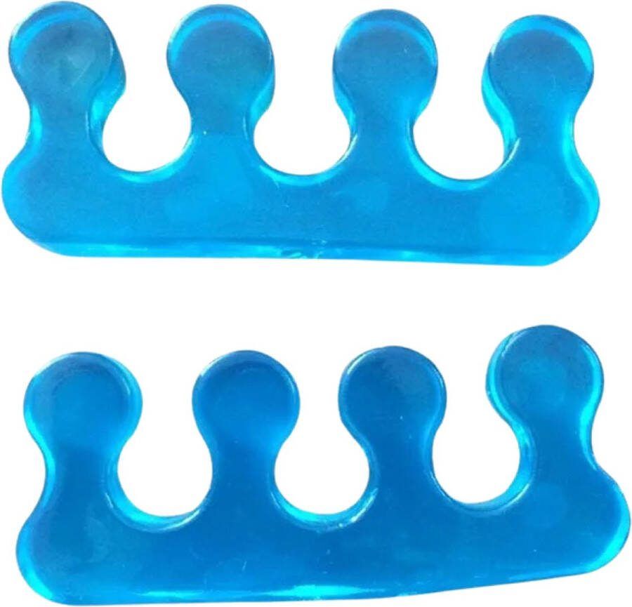 Cailean Teenspreider 2 Stuks Blauw Silecone Nagellak Hulp Spreider Pedicure Manicure Teenspreiders