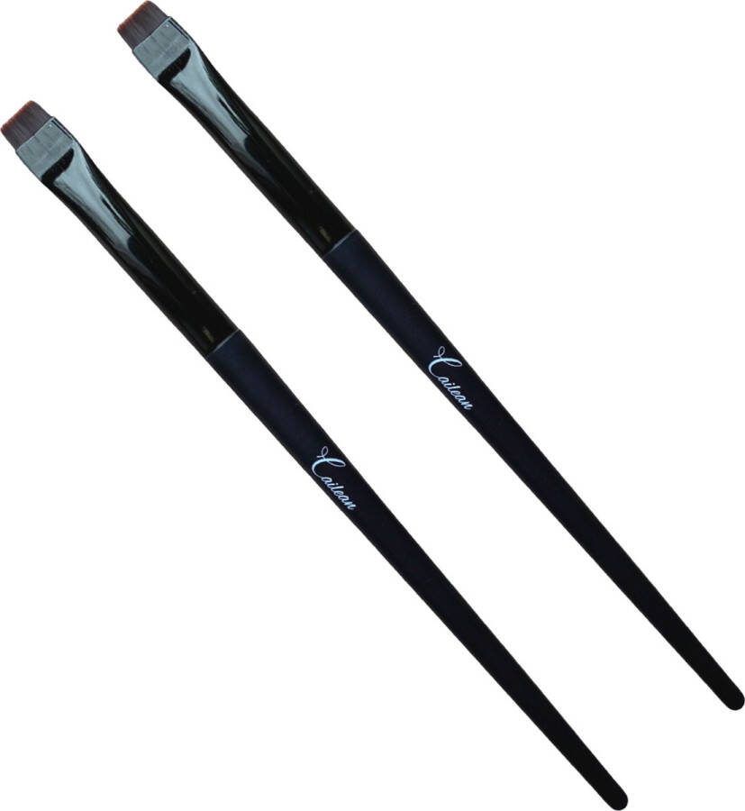 Cailean Wimper & Wenkbrauw Verfpenseel Rechte Brush 2 Stuks 14 cm Verf Penseel Wimperverzorging Wenkbrauwverzoging Wenkbrauw Kwast Wimper Kwast Wimperverf Penseel Wenkbrauwverf Penseel Make-up Verfkwast Beauty Tool