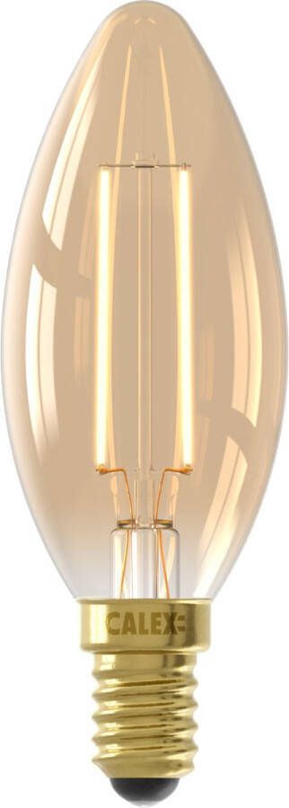 Calex Filament LED Lamp E14 B35 Lichtbron Goud 3.5W Dimbaar