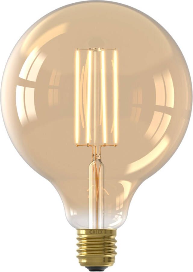 Calex Filament LED Lamp G125 Vintage Lichtbron E27 Goud Warm Wit Licht Dimbaar