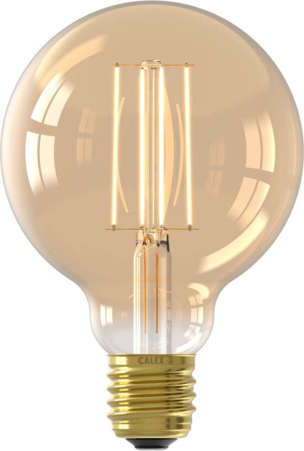 Calex Filament LED Lamp G95 Vintage Lichtbron E27 Goud Warm Wit Licht Dimbaar