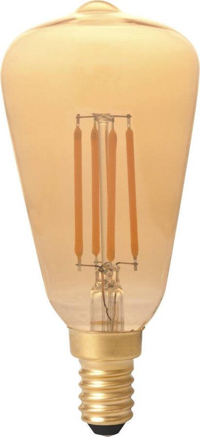 Calex LED lamp Rustiek 4W E14 Gold 2100K dimbaar met Led dimmer (4 stuks)