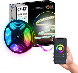 Calex LED Strip 5 meter Voor Binnen Met App RGB en Warm Wit Wifi Smart Lichtstrip met afstandsbediening