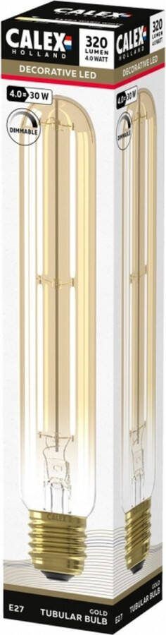 Calex Lichtbron E27 Buislamp Glas Goud 3 x 19 x 3 cm (BxHxD)
