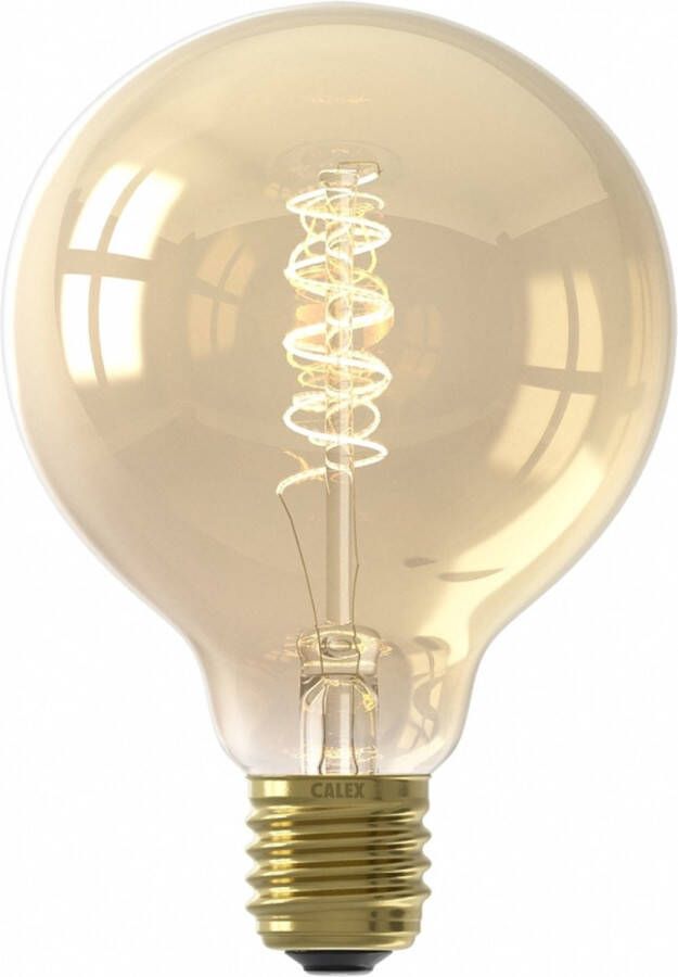 Calex Lichtbron E27 Globelamp Glas Goud 10 x 14 x 10 cm (BxHxD)