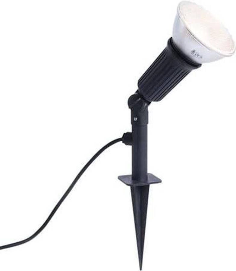 Calex Bonk Moderne LED Priklamp | Prikspot buitenlamp 1 lichts Ø 120 mm Zwart Buitenverlichting