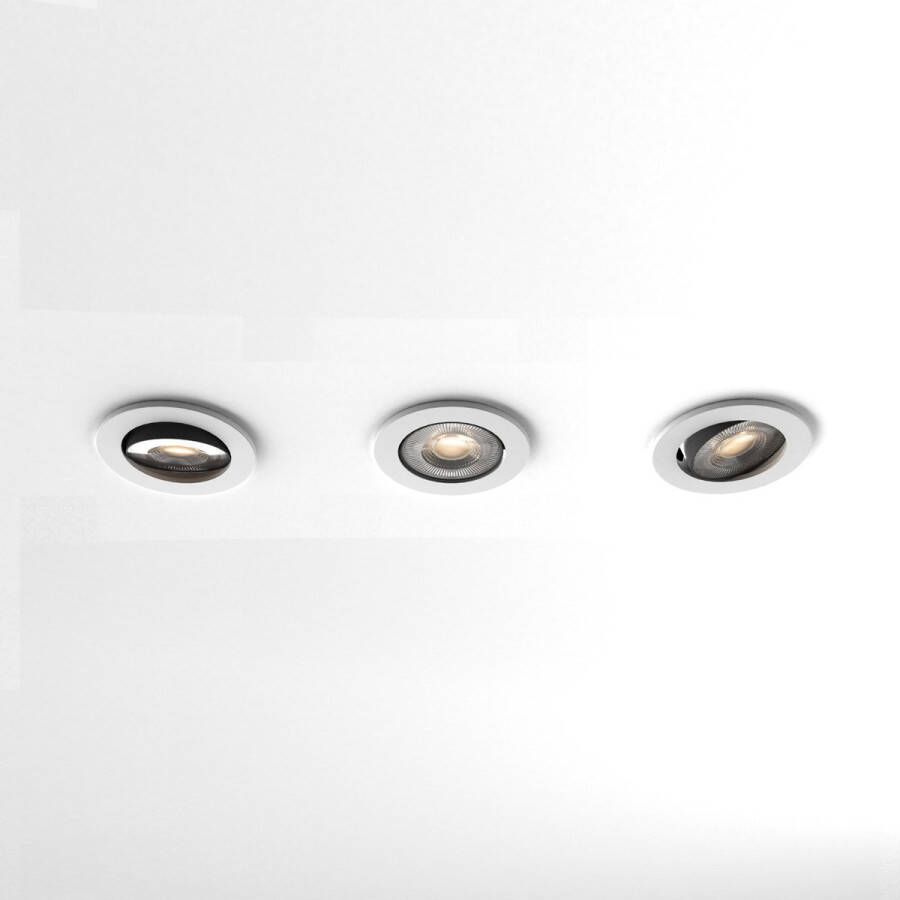 Calex Slimme Inbouwspots Set van 3 stuks Smart LED Downlight Dimbaar Kantelbaar Warm Wit Licht Wit