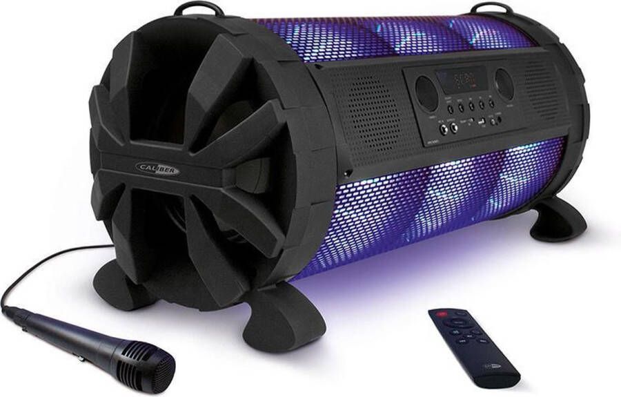 Caliber Bluetooth Speaker met Feestverlichting Karaoke Partybox 8 Uur Speeltijd Met bedrade Microfoon (HPG519BTL)