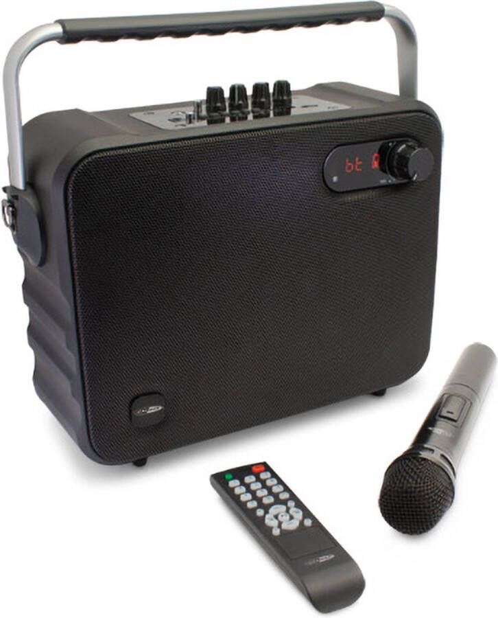 Caliber Karaoke set Bluetooth Speaker 40 Watt RMS vermogen Draagbare Radio Karaoke microfoon FM-Radio accu Zwart (HPG517BT)