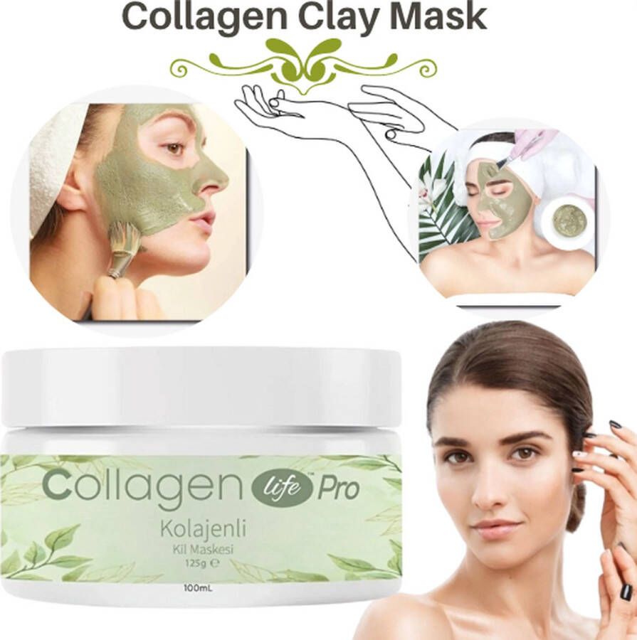 Callogen Life Pro Collagen Life Pro skincare Clay Mask Gezicht Collageen Masker tegen acne Anti-rimpel Gezichtsmasker 125gr