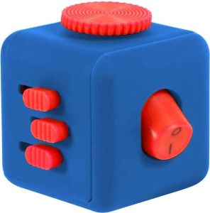Calm cube Fidget Cube – Wriemel Kubus – Anti-Stress Speelgoed – Wriemel Stick – Blauw Rood