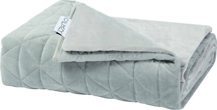 Calmzy Superior Soft Duvet cover Verzwaringsdeken hoes 150 x 200 cm Superzacht Comfortabel Fleece Grijs lichtgrijs