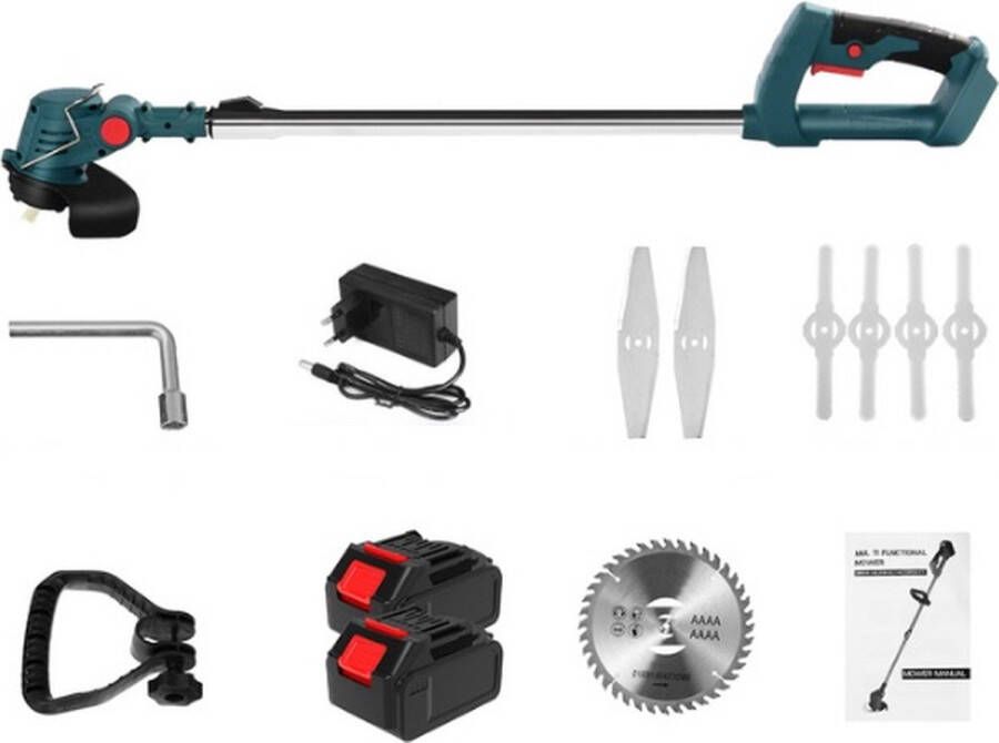 Calusi Onkruidborstel Elektrisch Grastrimmers Met Accu Elektrische Snoeischaar 2 Accu's Electrische Onkruidborstel