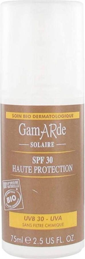 CAM ARDE GAM ARDE SOLAIRE ZONNEBRAND SPRAY 100% BIOLOGISCH DERMATOLOGISCH UVB 30 UVA ANTI AGE PROTECTIE 100% INGREDIENTEN 75ML