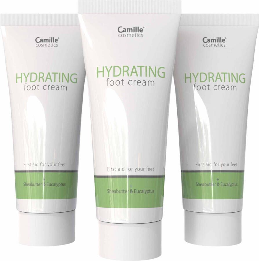 Camille Cosmetics Hydrating Foot cream voetcrème 3 x 60ml