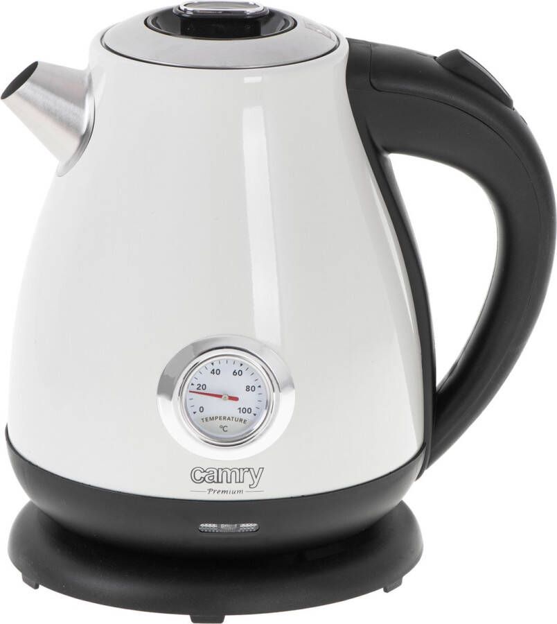 Camry CR 1344 Elektrische waterkoker met thermometer 1.7 liter WIT