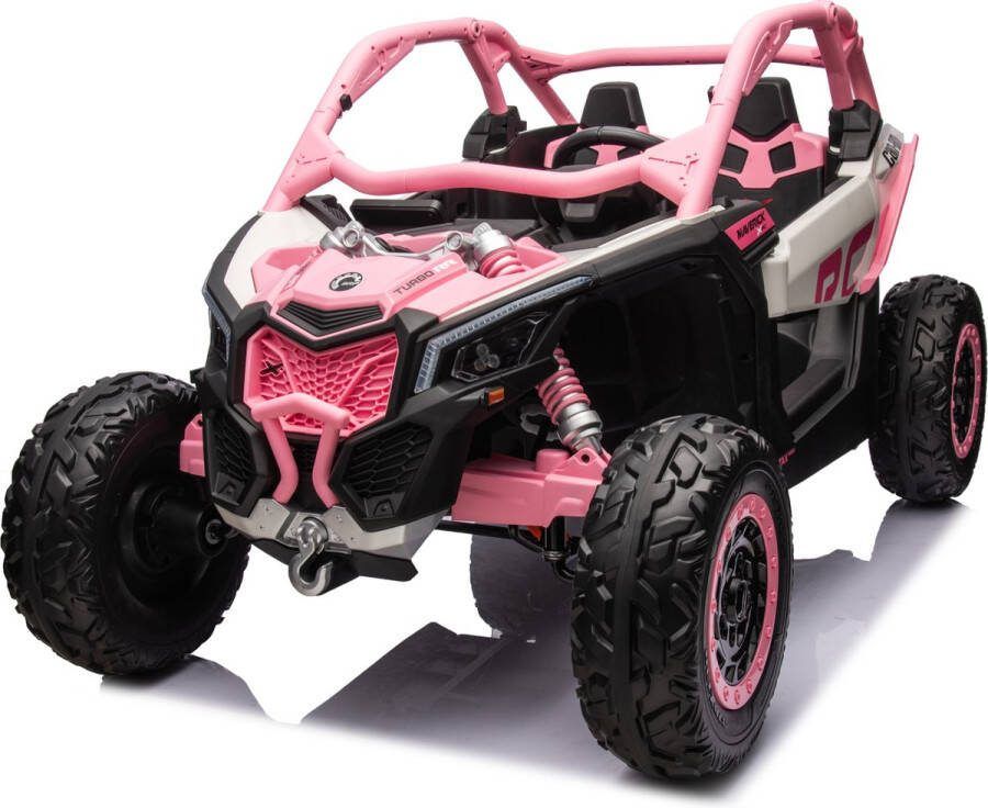 CAN-AM 2 persoons elektrische kinderauto Maverick buggy 24V 2-zits Kinderauto met afstandsbediening Roze