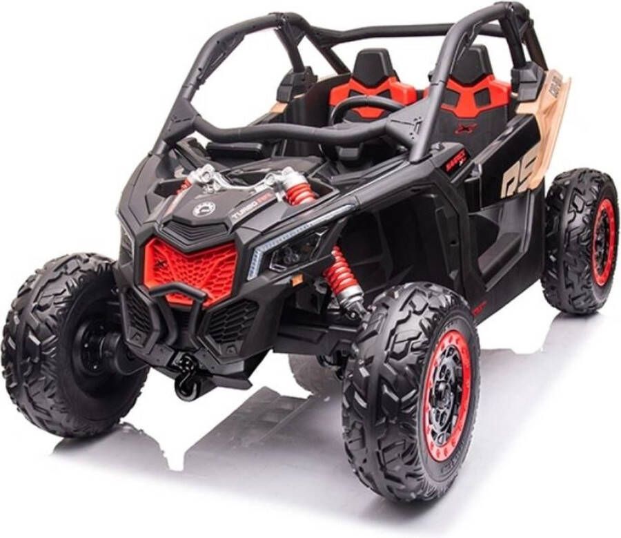 CAN-AM 2 persoons elektrische kinderauto Maverick buggy 24V 2-zits Kinderauto met afstandsbediening Zwart