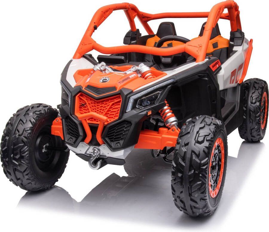 CAN-AM 2 persoons elektrische kinderauto Maverick buggy 24V 2-zits Kinderauto met afstandsbediening Oranje