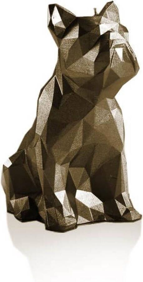 Candellana Brons gelakte figuurkaars design: Bulldog Poly Hoogte 15 cm (24 uur)