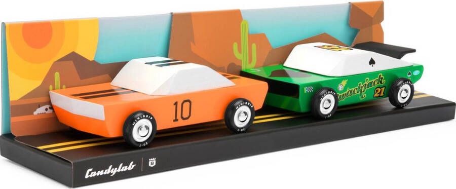 Candylab Toys Candylab Houten Design Speelgoedauto Mini Race Set