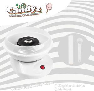 Candyz Suikerspinmachine Suikerspinmachines Mini Suikerspin Suikerspinmaker Voor Feestjes en partijen Kinderfeestje Cotton Candy Kunststof Wit
