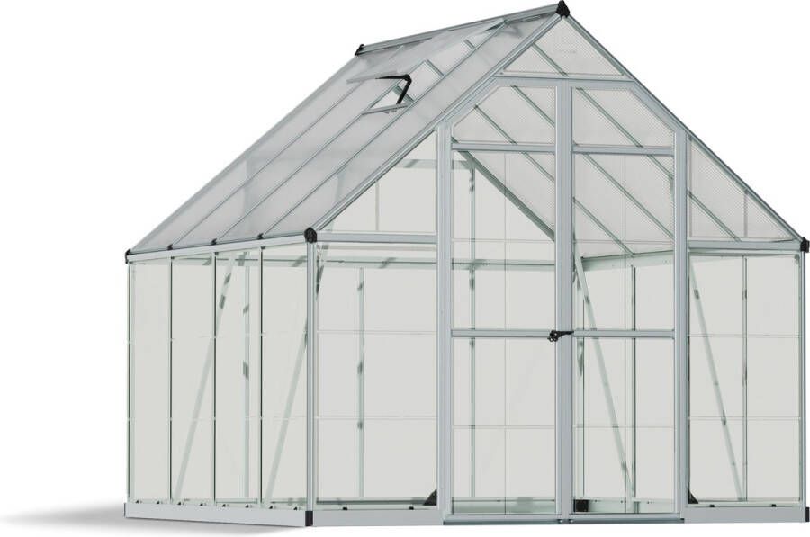 Canopia Balance Hybride Tuinkas Kweekkas Broeikas Polycarbonaat Hoge Kwaliteit Eenvoudige installatie Zilver 247X244X229 cm