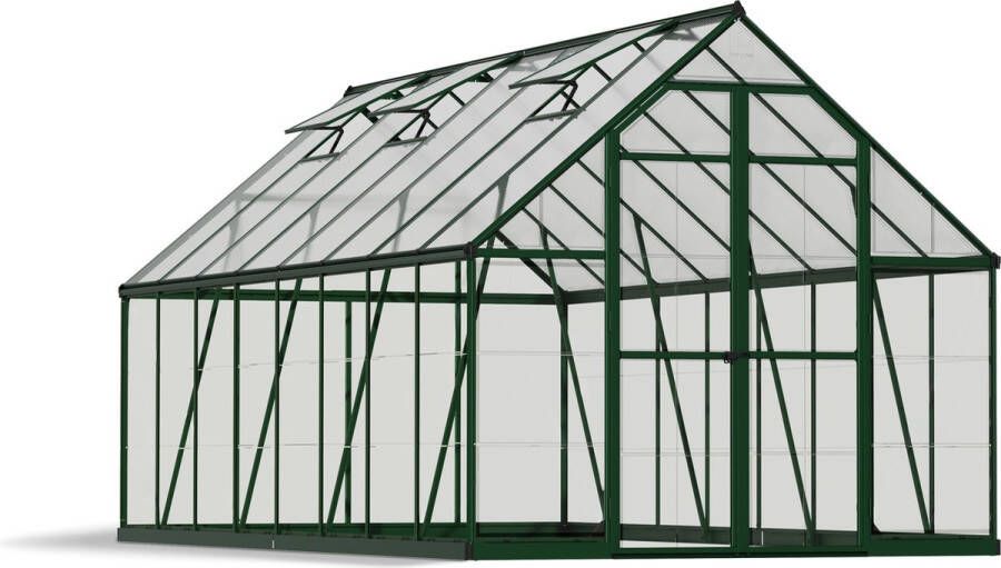 Canopia Balance Hybride Tuinkas Kweekkas Broeikas Polycarbonaat Hoge Kwaliteit Eenvoudige installatie Groen 487X244X229 cm