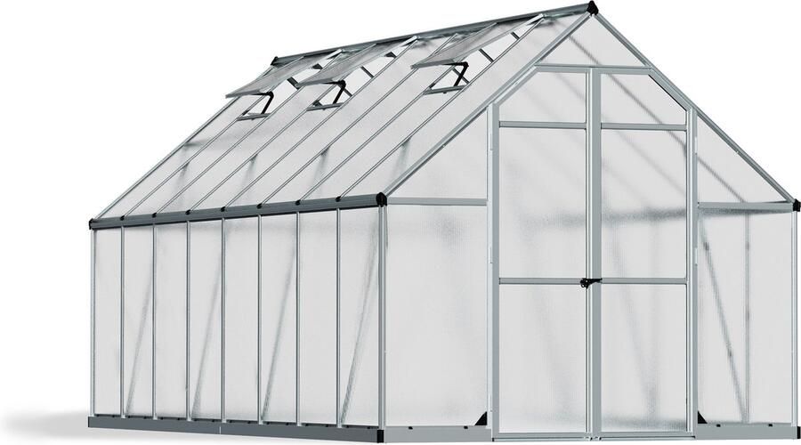 Canopia Essence Tuinkas Kweekkas Broeikas Polycarbonaat Hoge Kwaliteit Eenvoudige installatie Zilver 487X244X229 cm