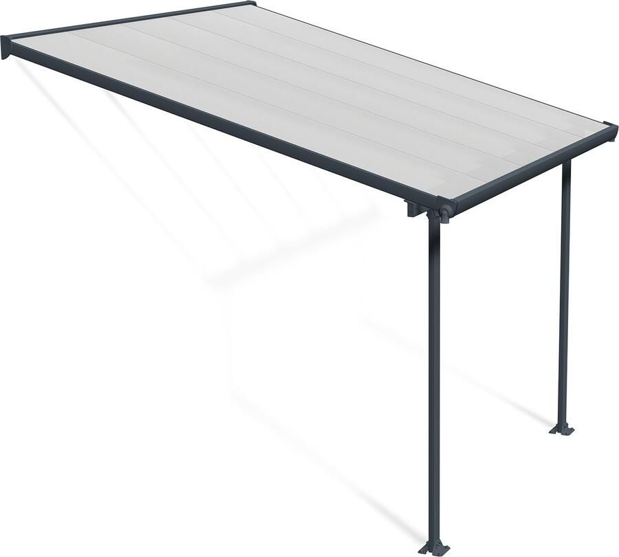 Canopia Feria Overkapping Terrasoverkapping Pergola Terrasoverkapping Polycarbonaat Aluminium Donker grijs 3X3 m