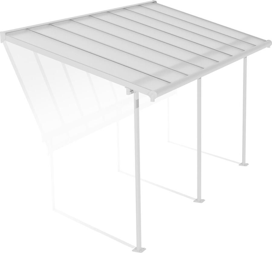 Canopia Sierra Overkapping Terrasoverkapping Pergola Terrasoverkapping Polycarbonaat Aluminium Wit 2.2X4.5 m