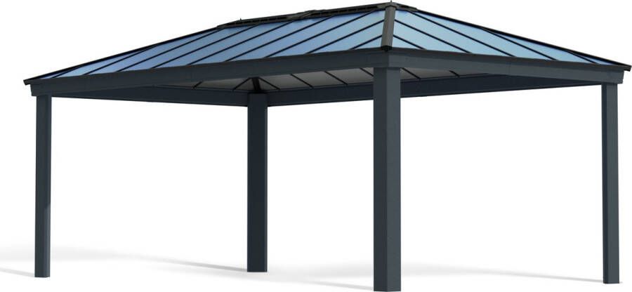 Canopia Dallas Pergola Tuinpaviljoen Aluminium Zeer kwalitatief Eenvoudige installatie Donker grijs 3.6X6 m