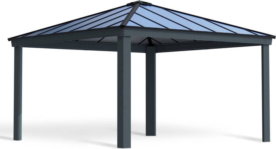 Canopia Dallas Pergola Tuinpaviljoen Aluminium Zeer kwalitatief Eenvoudige installatie Donker grijs 4.3X4.3 m