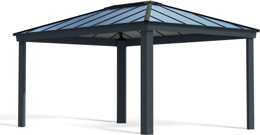 Canopia Dallas Pergola Tuinpaviljoen Aluminium Zeer kwalitatief Eenvoudige installatie Donker grijs 3.6X5 m