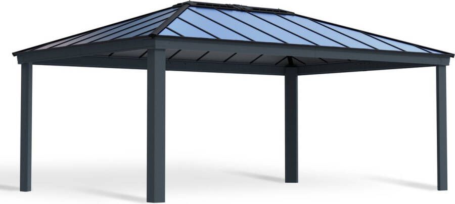 Canopia Dallas Pergola Tuinpaviljoen Aluminium Zeer kwalitatief Eenvoudige installatie Donker grijs 6.1X4.3 m