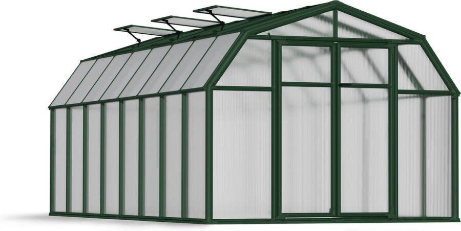 Canopia Hobby Gardener Tuinkas Kweekkas Broeikas Polycarbonaat Hoge Kwaliteit Eenvoudige installatie Groen 516X266X208 cm Groen