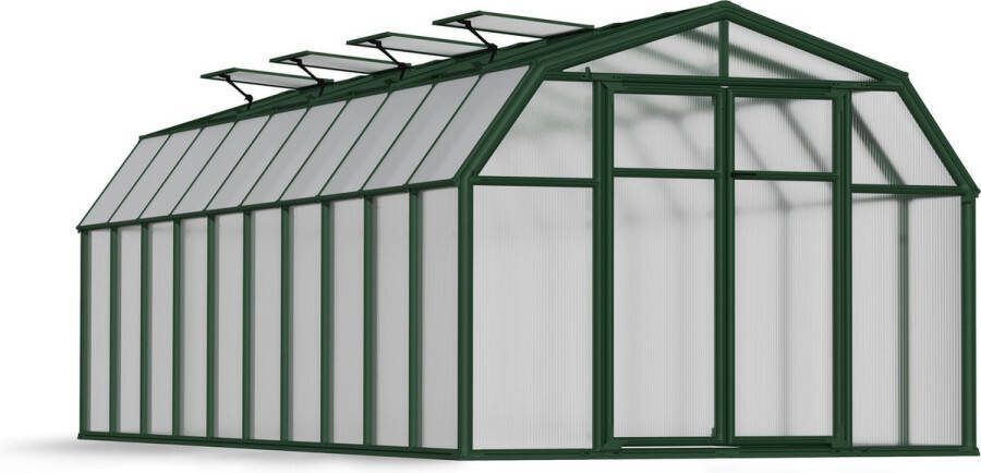 Canopia Hobby Gardener Tuinkas Kweekkas Broeikas Polycarbonaat Hoge Kwaliteit Eenvoudige installatie Groen 641X266X208 cm
