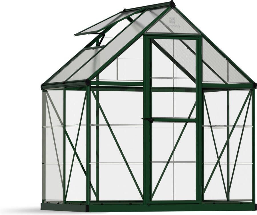 Canopia Hybrid Tuinkas Kweekkas Broeikas Polycarbonaat Hoge Kwaliteit Eenvoudige installatie Groen 126X185X208 cm Groen