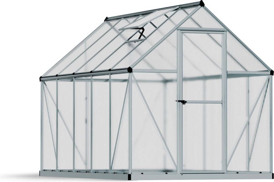 Canopia Hybrid Tuinkas Kweekkas Broeikas Polycarbonaat Hoge Kwaliteit Eenvoudige installatie Zilver 306X185X208 cm