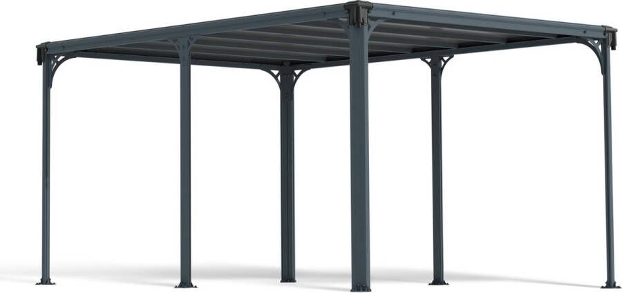 Canopia Milano Pergola Tuinpaviljoen Aluminium Zeer kwalitatief Eenvoudige installatie Donker grijs 3X4.3 m