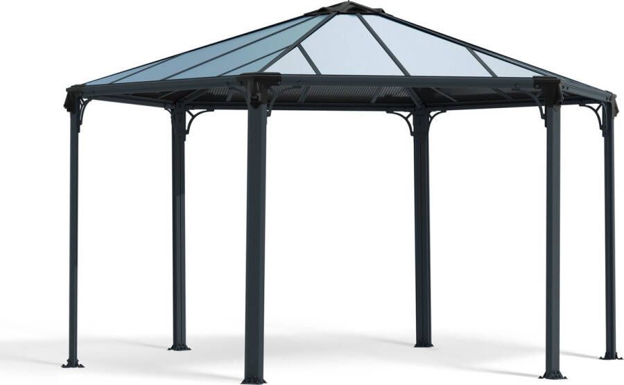 Canopia Monaco Pergola Tuinpaviljoen Aluminium Zeer kwalitatief Eenvoudige installatie Donker grijs 4X4.5 m