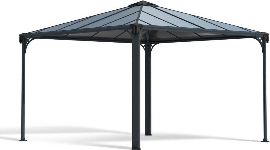 Canopia Palermo Pergola Tuinpaviljoen Aluminium Zeer kwalitatief Eenvoudige installatie Donker grijs 3.6X3.6 m