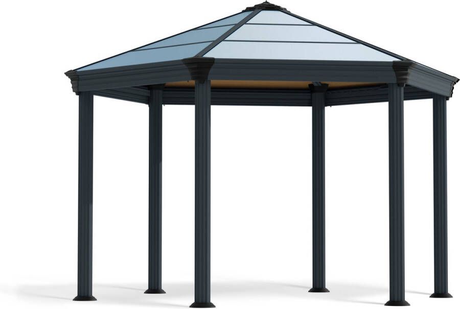 Canopia Roma Pergola Tuinpaviljoen Aluminium Zeer kwalitatief Eenvoudige installatie Donker grijs 3.6X4 m