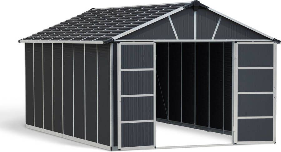 Canopia Yukon Tuinhuis Tuinschuur Ultra Duurzaam Polycarbonaat Grijs 519X332X252 cm