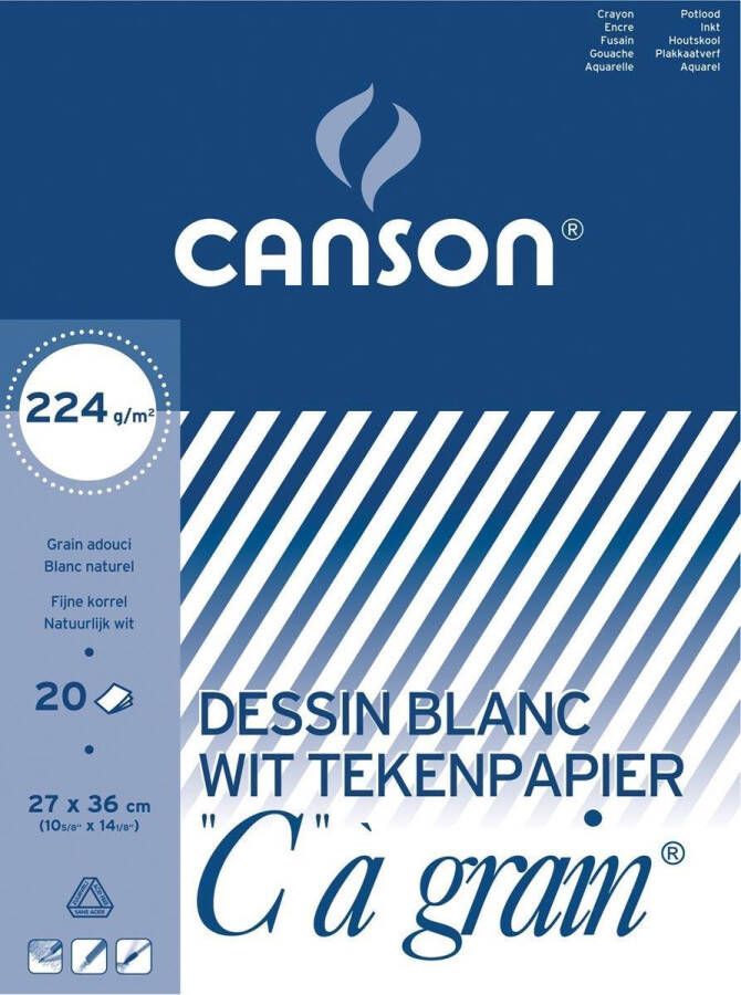 Canson 5x tekenblok C grain 224 g m 27x36cm
